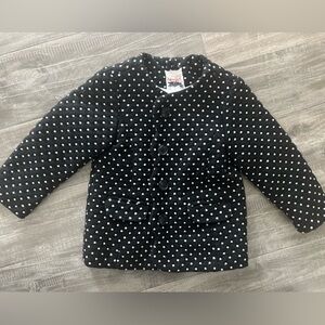 Polka Dot Kids Jacket - Black